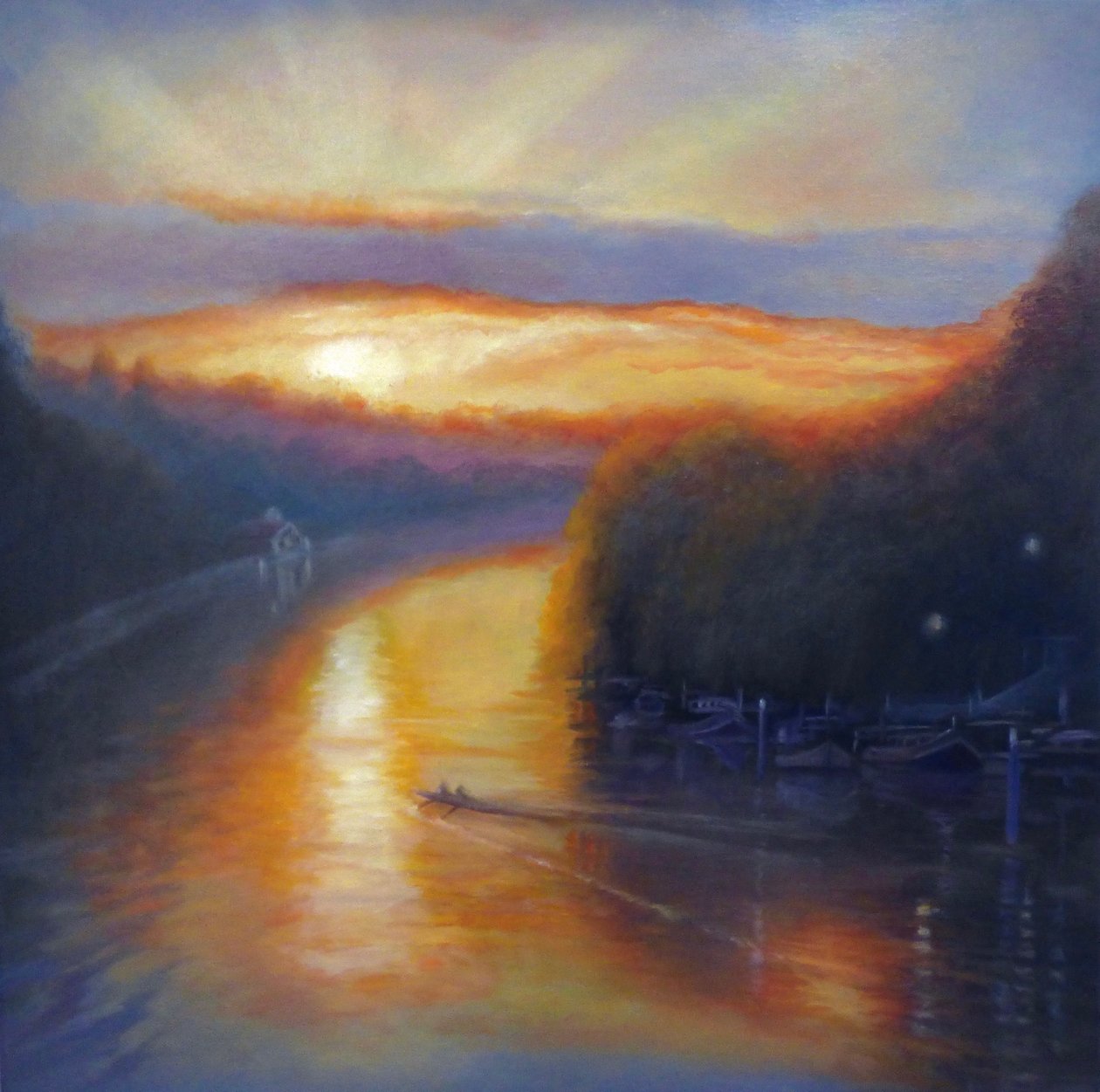 Argento e oro, 2024 (olio su tela) da Lee Campbell