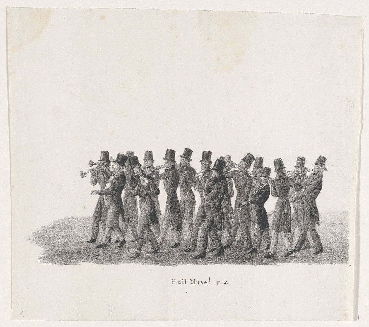 Musicisti nella parata degli studenti di Leida, 1835 da Leendert Springer (I)