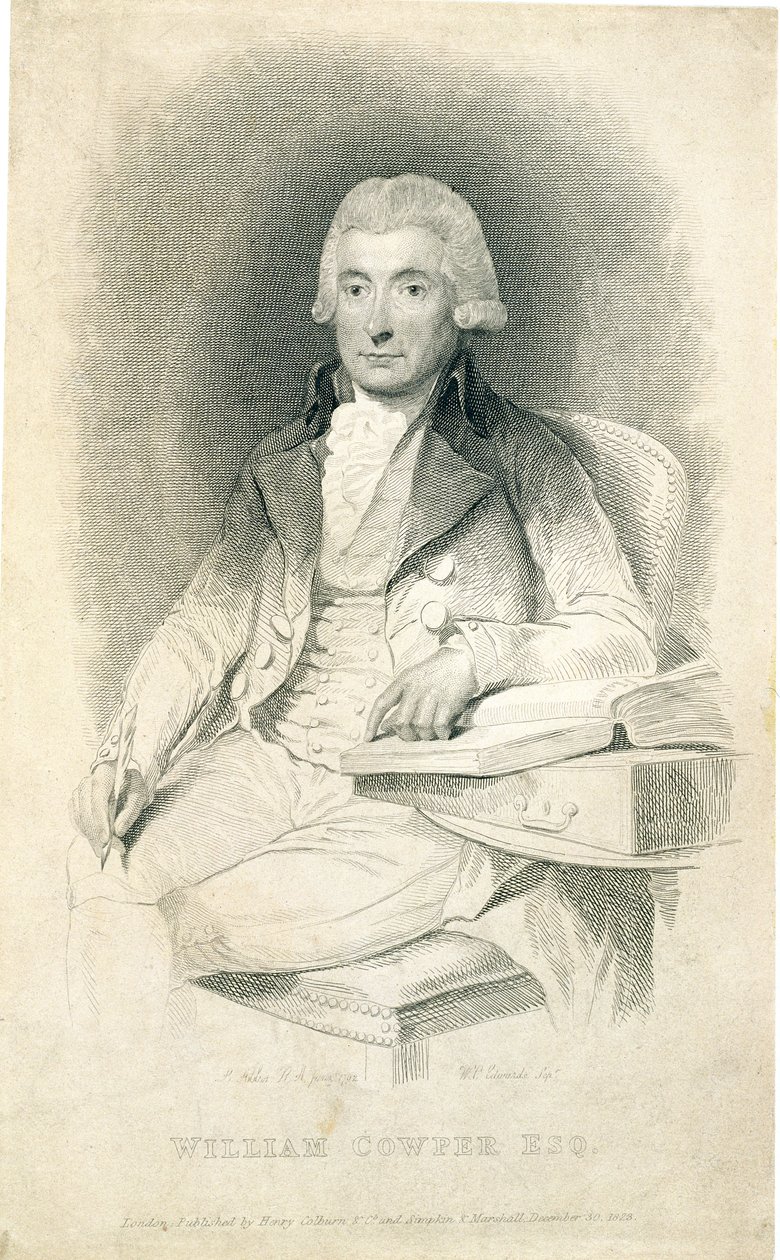 William Cowper (1731-1800), inciso da W.C. Edwards, 1823 da Lemuel Francis Abbott