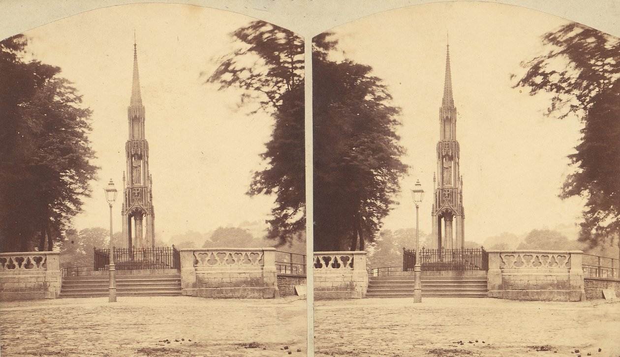 Gruppo di 8 prime vedute stereografiche di monumenti, memoriali e tombe britanniche, 1850-1910 da Lennie
