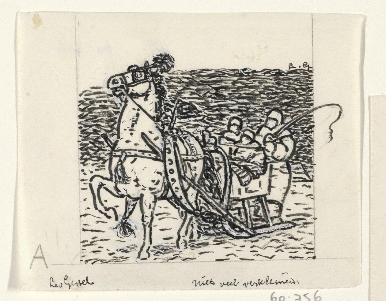 Slitta trainata da un cavallo da Leo Gestel (signed by artist)