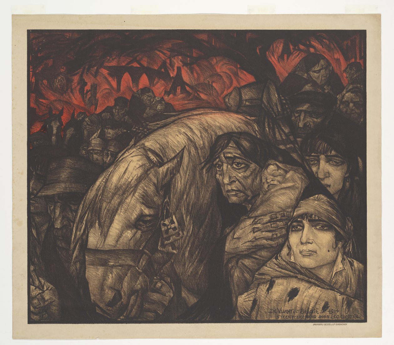 La fuga dal Belgio da Leo Gestel (signed by artist)