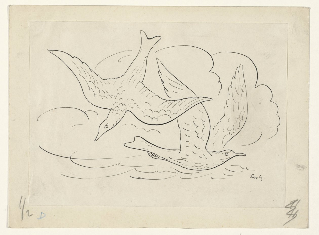 Due uccelli da Leo Gestel (signed by artist)