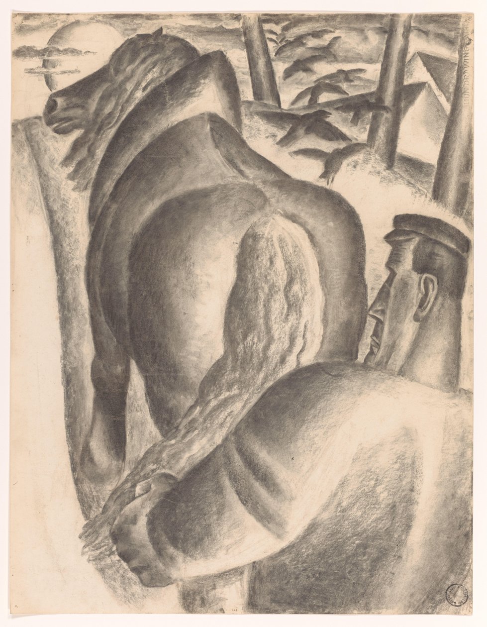 Contadino con aratro da Leo Gestel