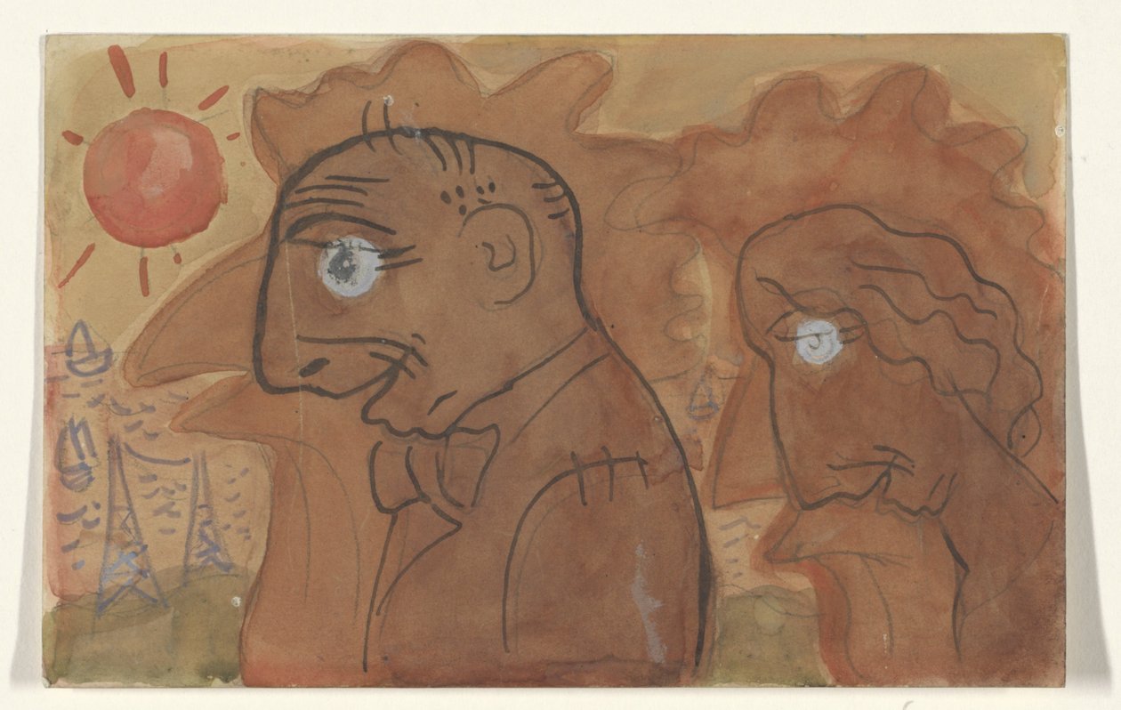 Caricatura di Leo Gestel e sua moglie da Leo Gestel