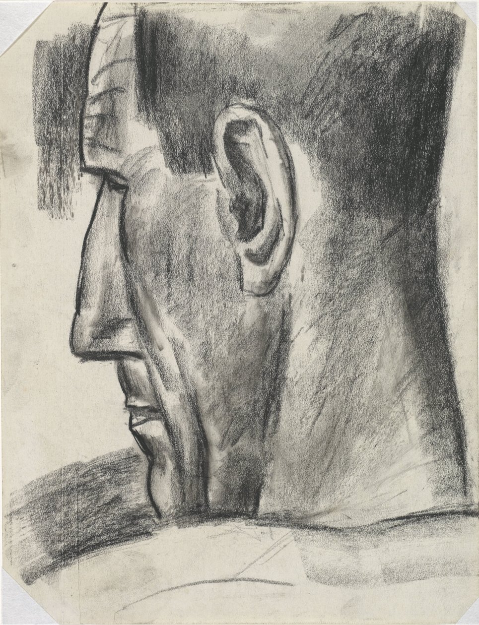 Testa di uomo vista da dietro e di profilo da Leo Gestel
