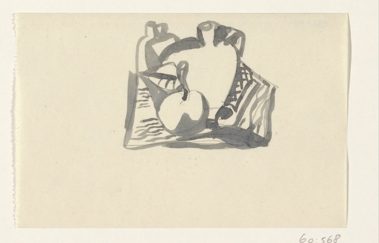 Natura morta con mela e brocca da Leo Gestel