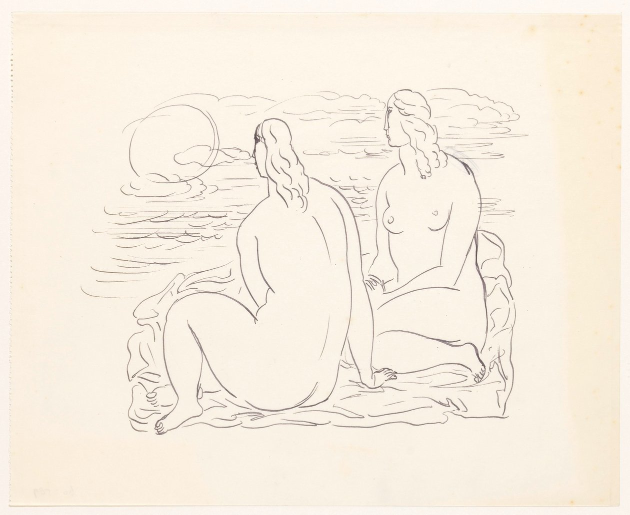 Due donne nude sulla spiaggia da Leo Gestel