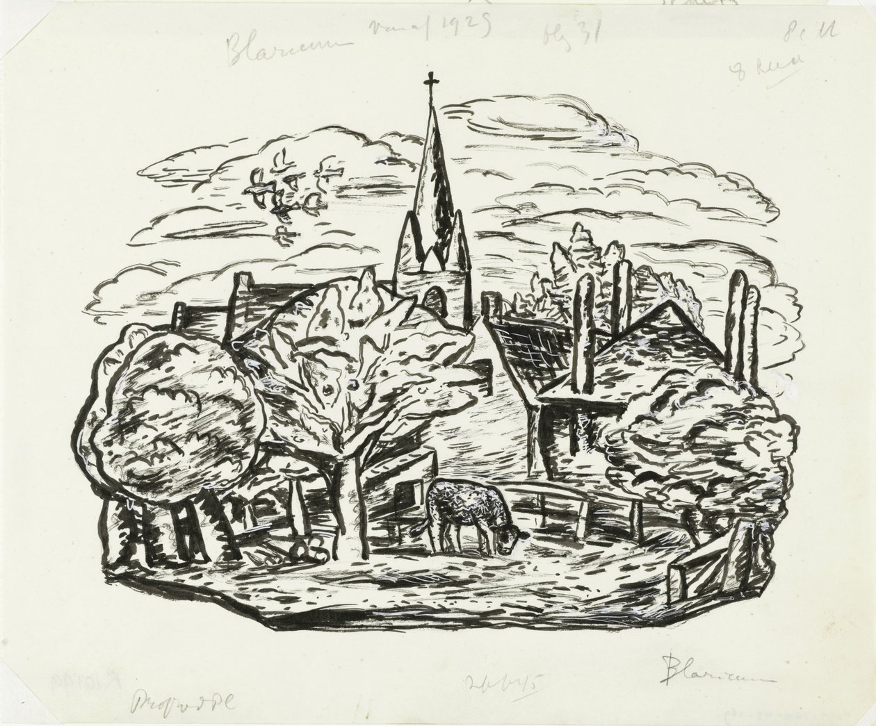 Vignetta per biografia di Gestel di Prof. W. van der Pluym da Leo Gestel