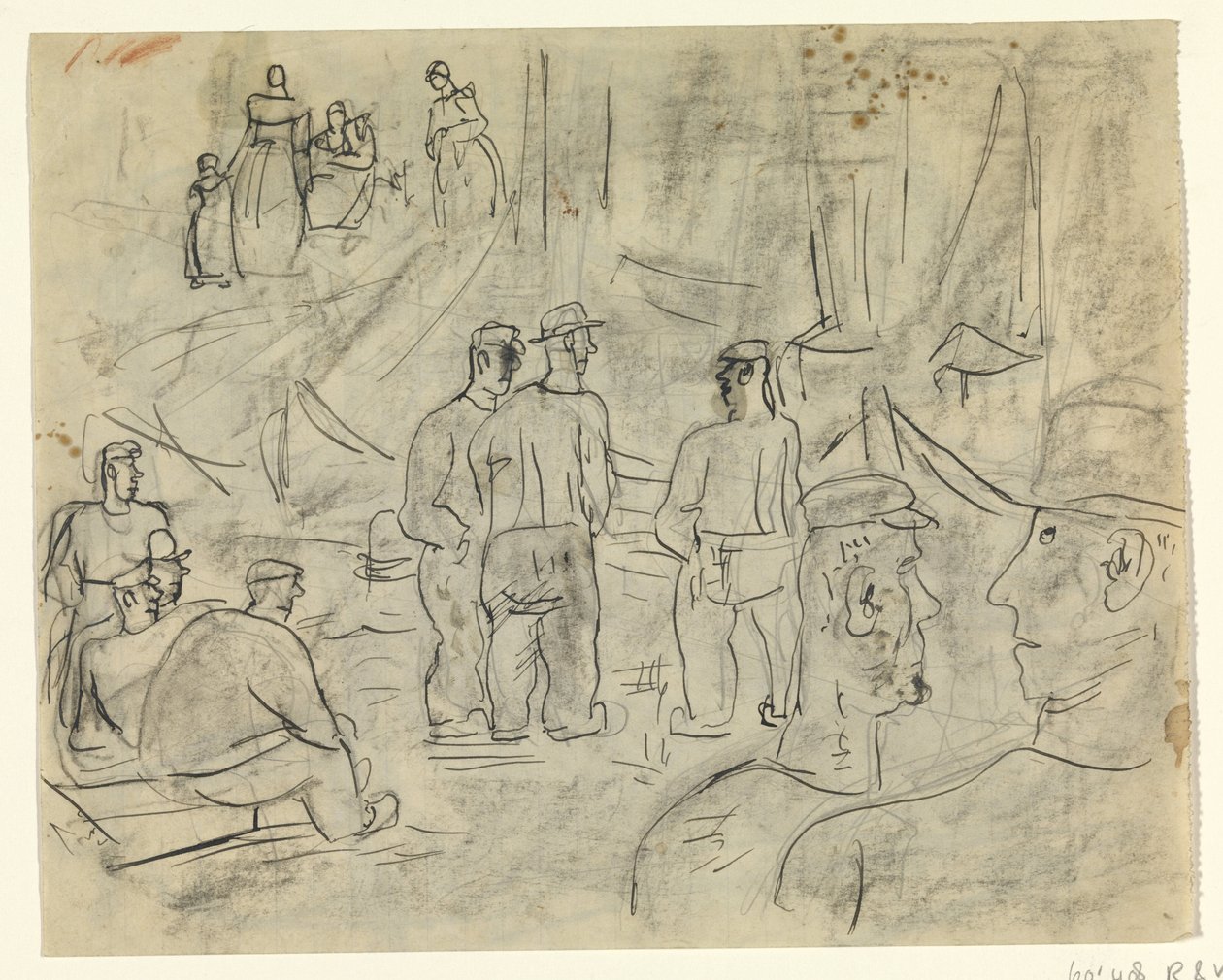 Pescatori in un porto da Leo Gestel