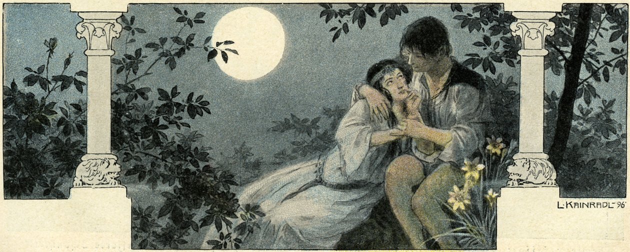 Coppia che si abbraccia alla luce della luna da Leo Kainradl
