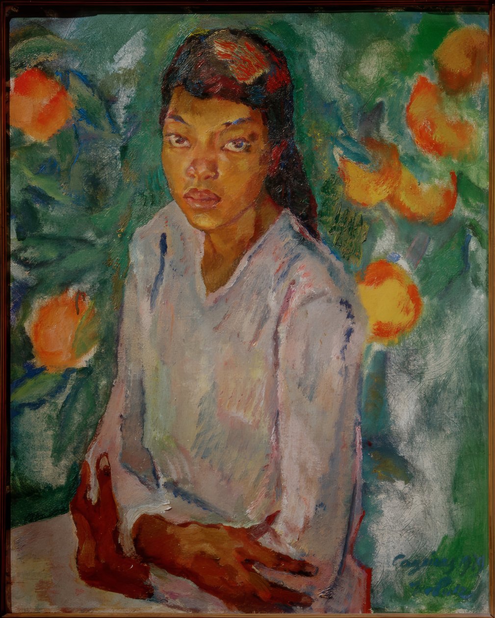 Giulia al cespuglio di arance da Leo Putz