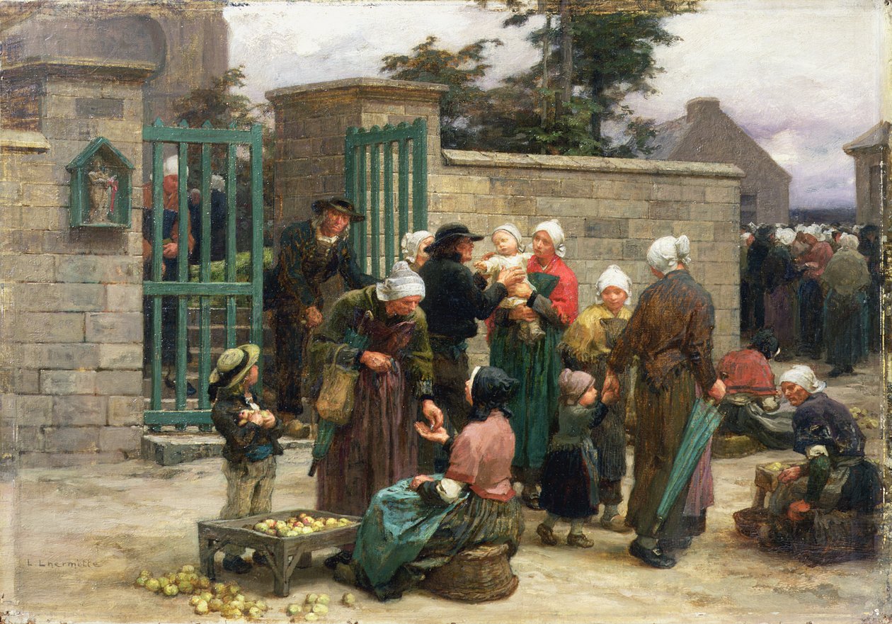 Accogliere trovatelli da Leon Augustin Lhermitte
