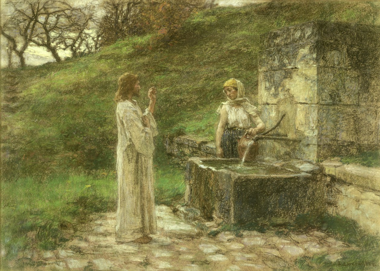 Il samaritano al pozzo da Leon Augustin Lhermitte