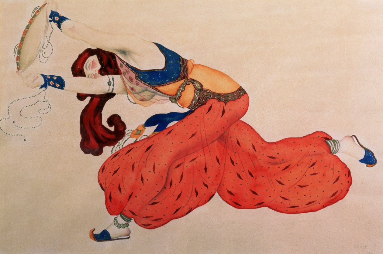 Studio per una figura di ballerina per Scheherazade da Leon Bakst