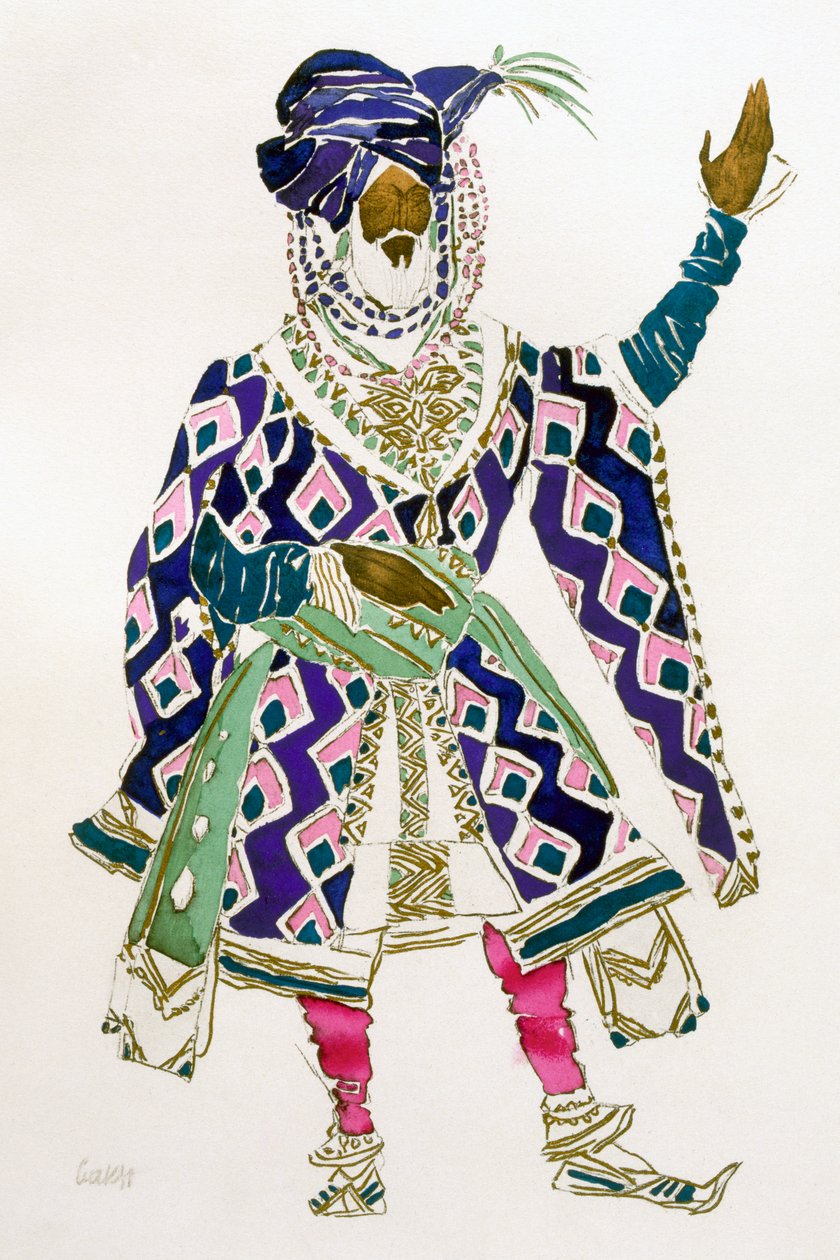 Costume per un sultano da Leon Bakst