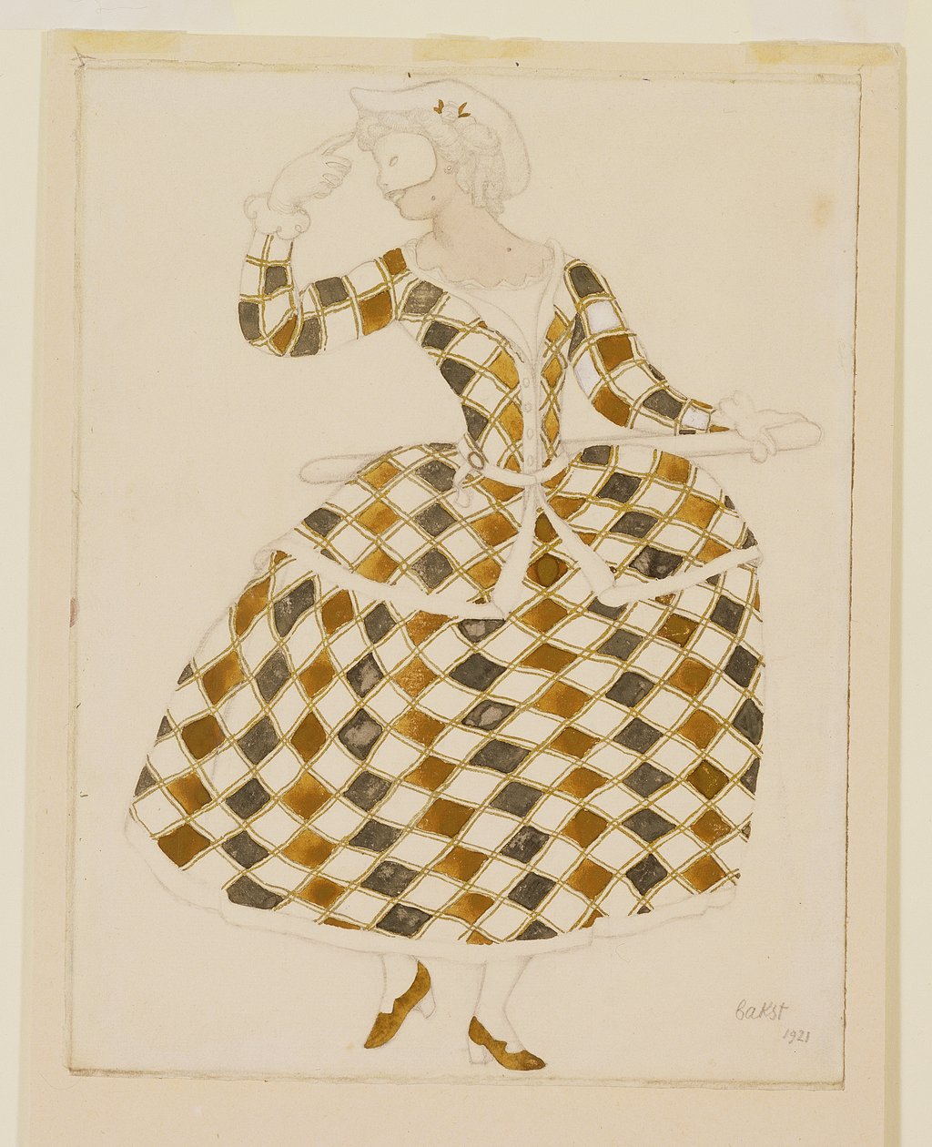 Costume per Colombina, da La Bella Addormentata, 1921 da Leon Bakst