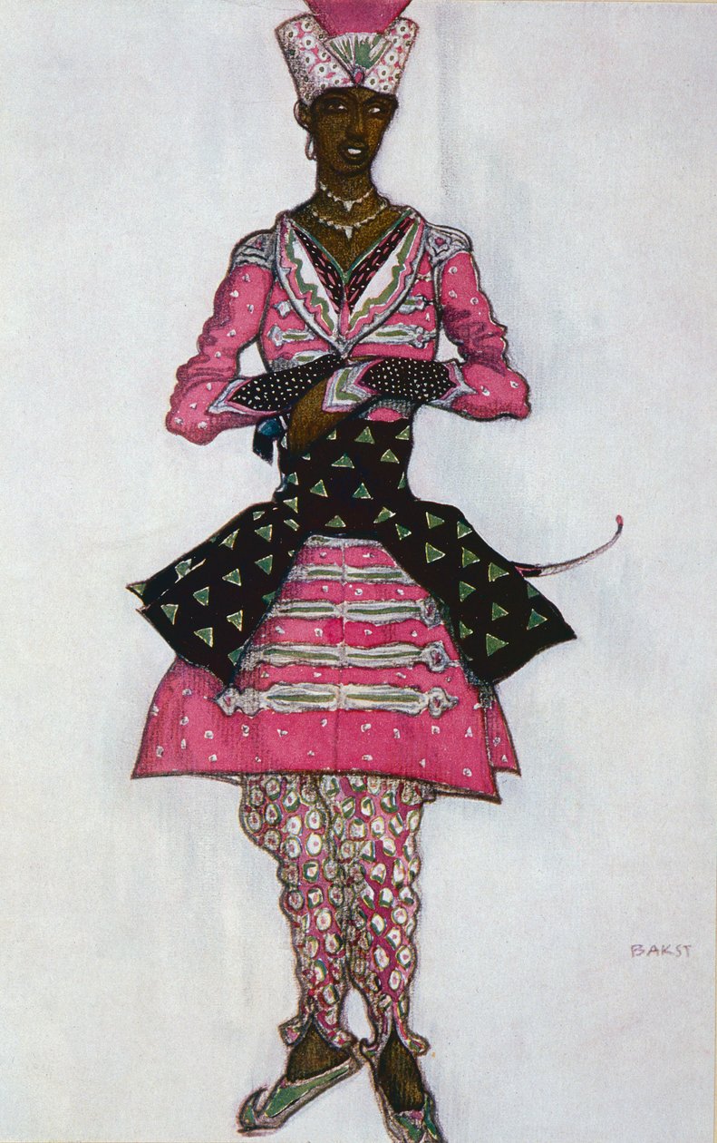 Costume per Lo sposo indiano, da La bella addormentata, 1921 da Leon Bakst
