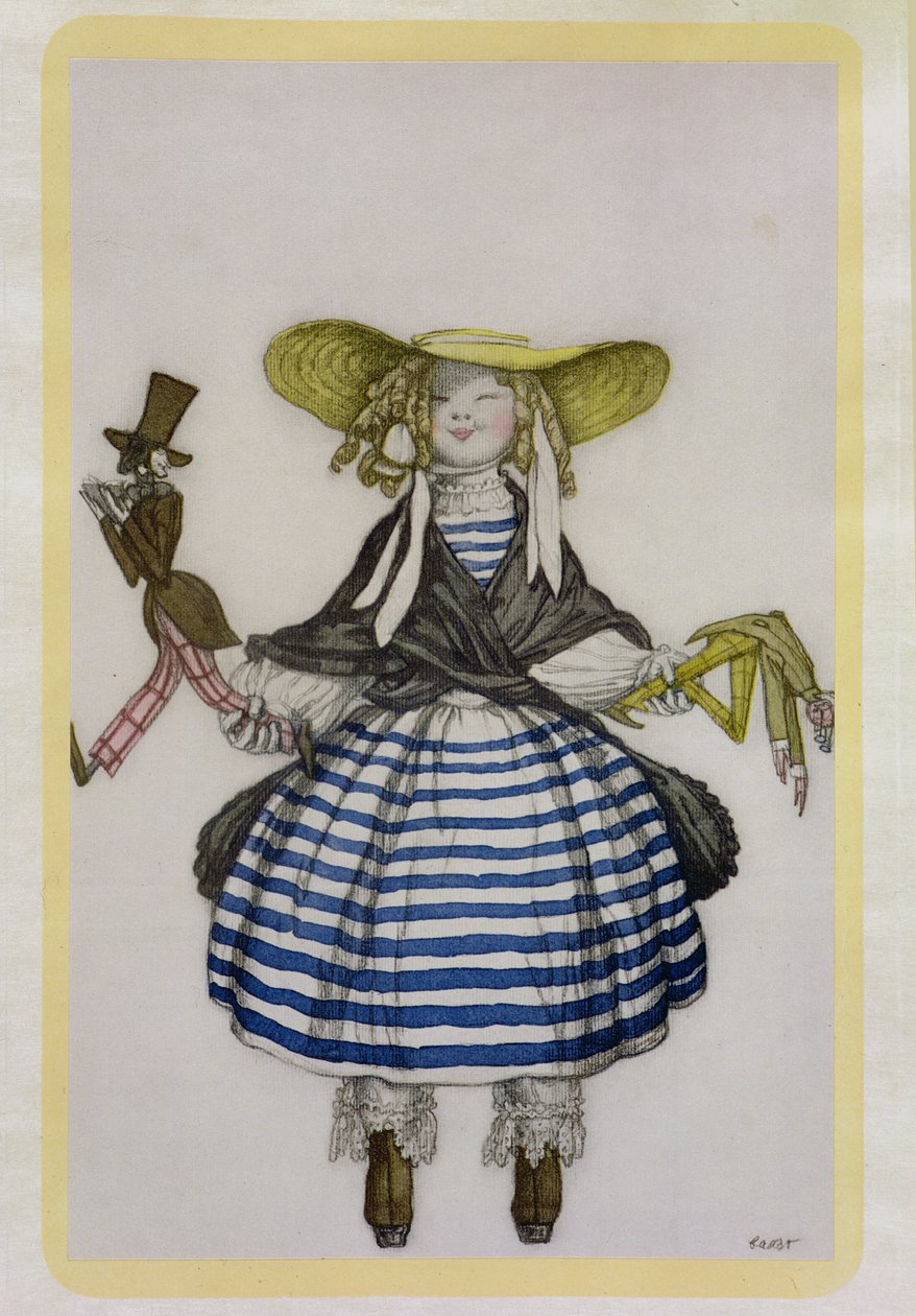 Costume per la ragazza burattina, da La Boutique Fantastique, 1917 da Leon Bakst