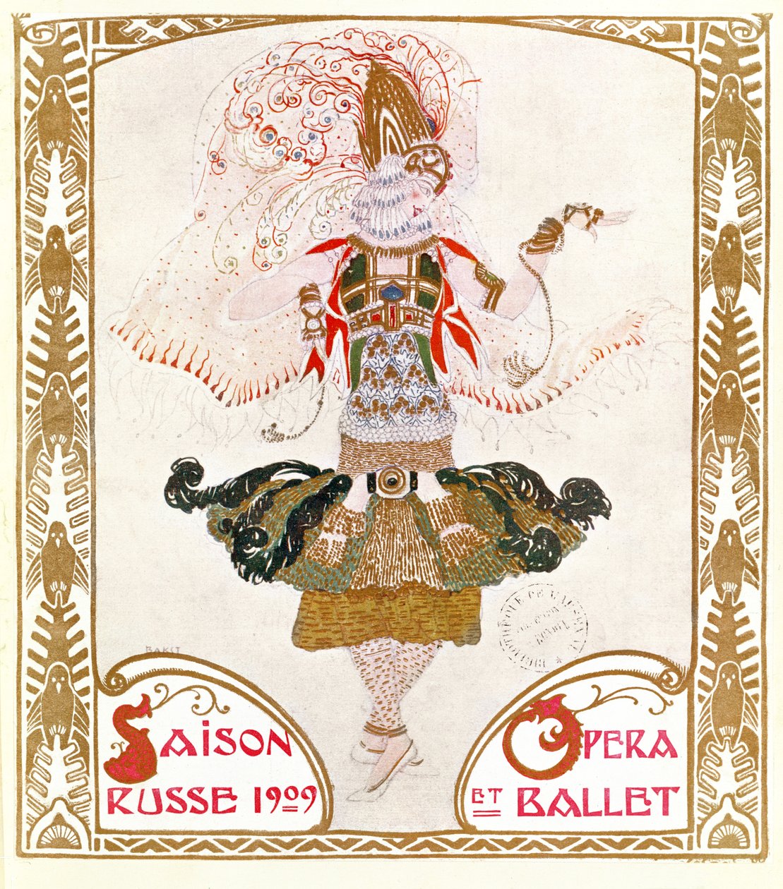 Copertina di un programma per la Stagione Russa di Opera e Balletto, 1909 da Leon Bakst