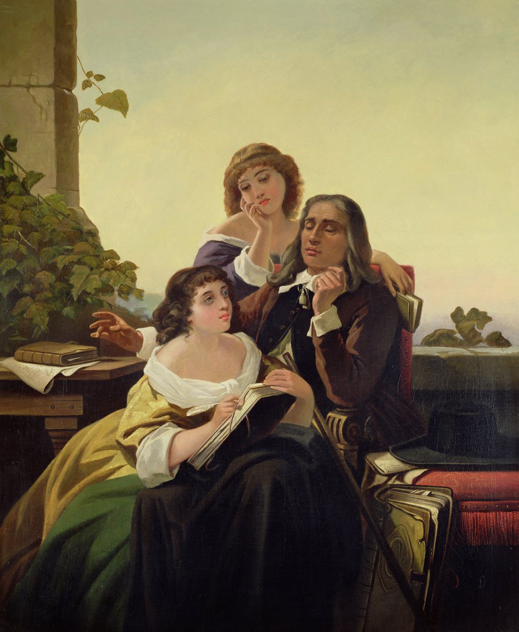John Milton che Compone Poesie da Leon Bortarel