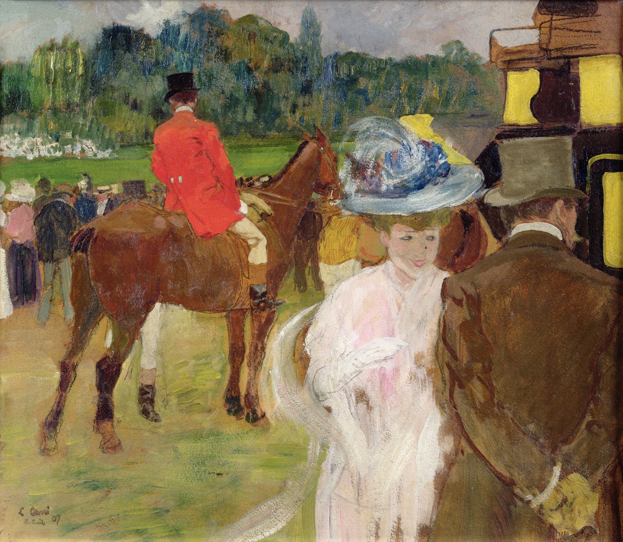Alle corse ad Auteuil, 1907 da Leon Georges Carre