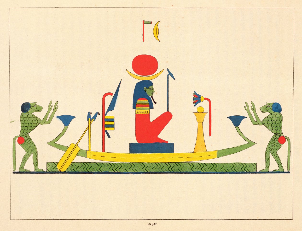 Il dio Khonsu, illustrazione da Pantheon egiziano: collezione dei personaggi mitologici dell