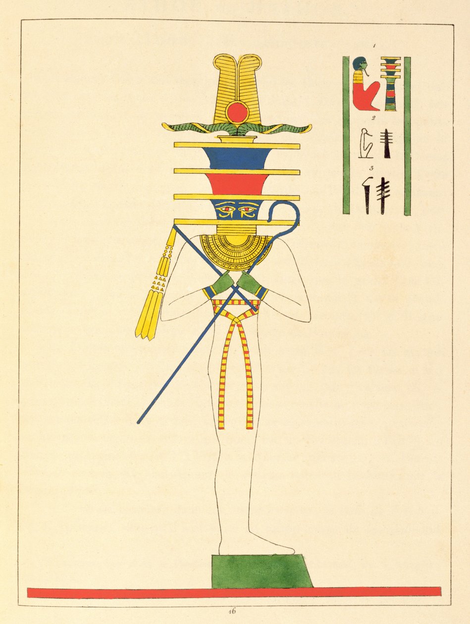 Il dio Ptah, illustrazione da Pantheon egiziano: collezione dei personaggi mitologici dell