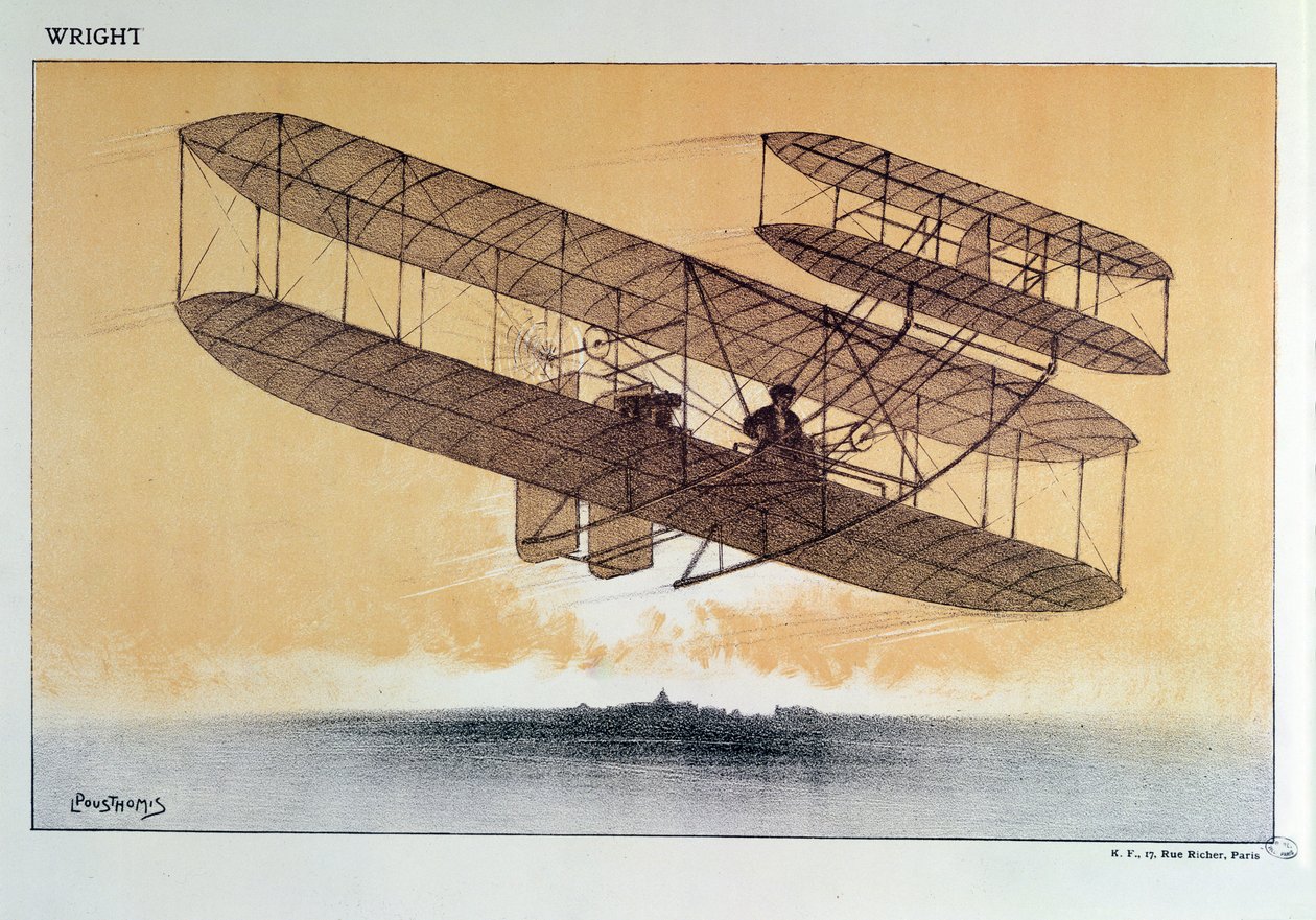 Wilbur Wright (1867-1912) nel suo 