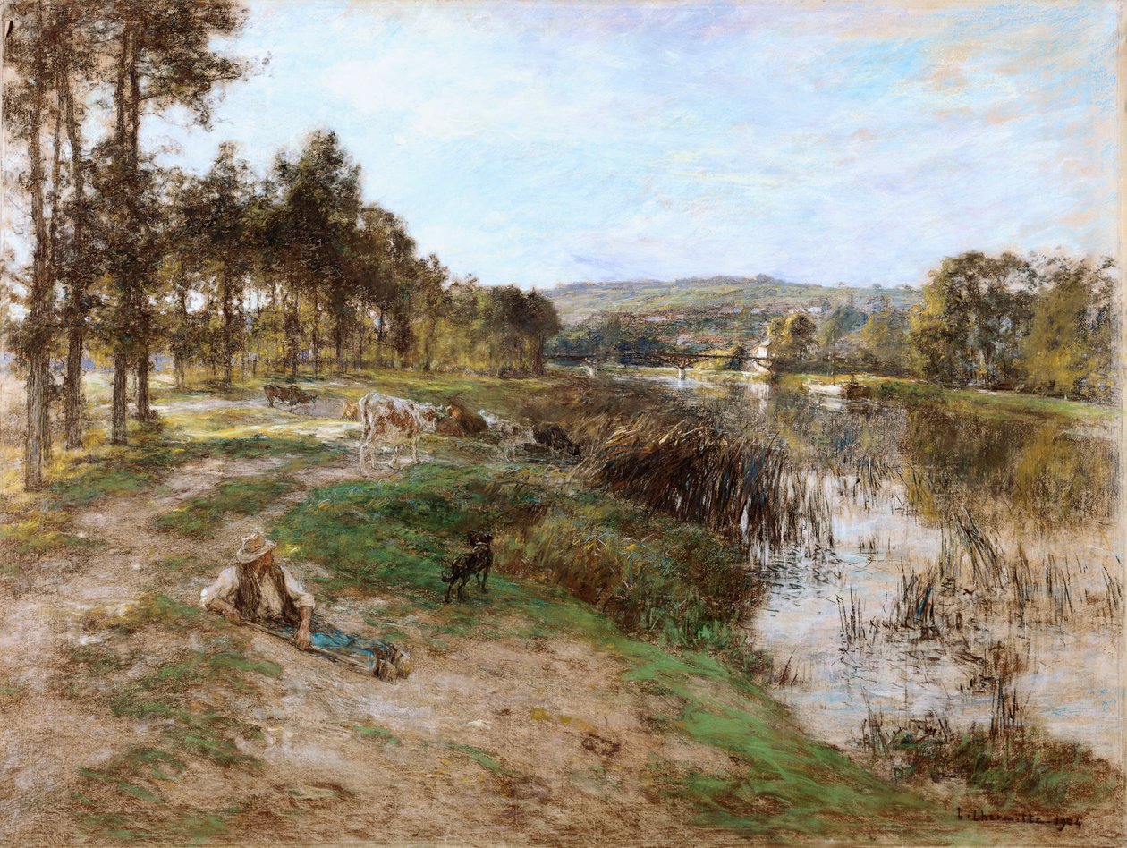 Sulle rive della Marna da Leon Augustin Lhermitte