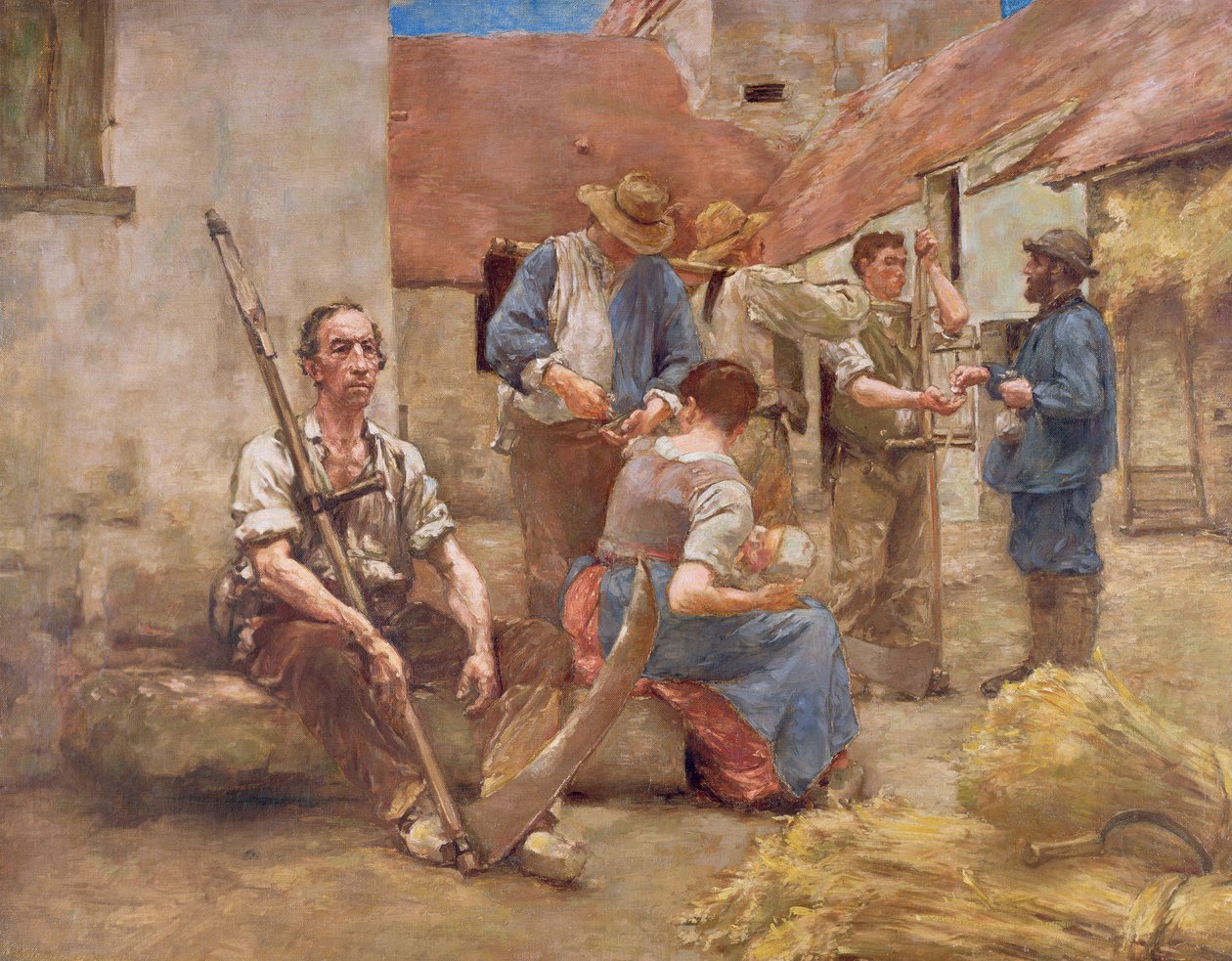 Pagare i mietitori (schizzo) da Leon Augustin Lhermitte
