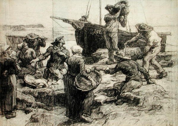 Smistamento del pescato da Leon Augustin Lhermitte