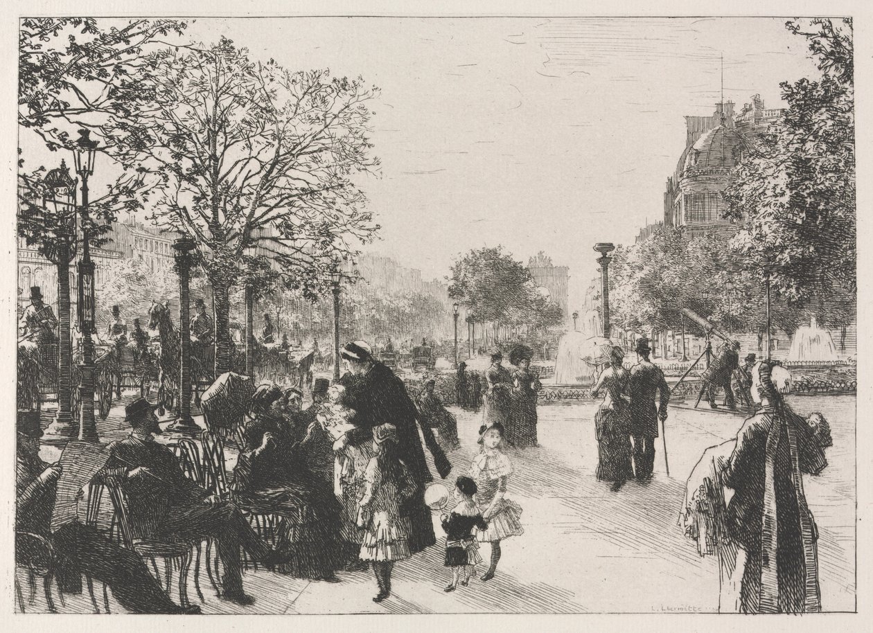 Giardini delle Tuileries da Leon Augustin Lhermitte