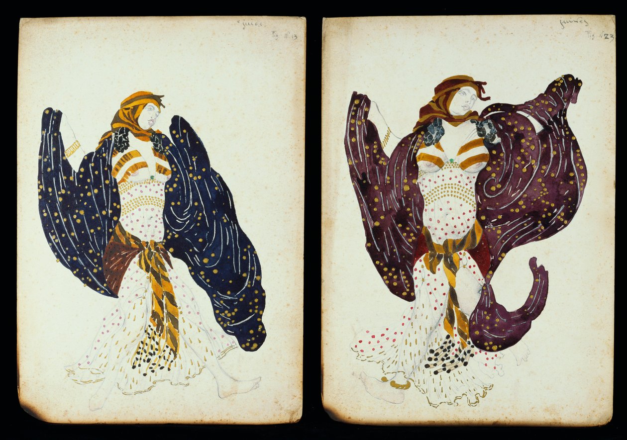 Una coppia di costumi per ballerine da "Juive" da Leon Bakst