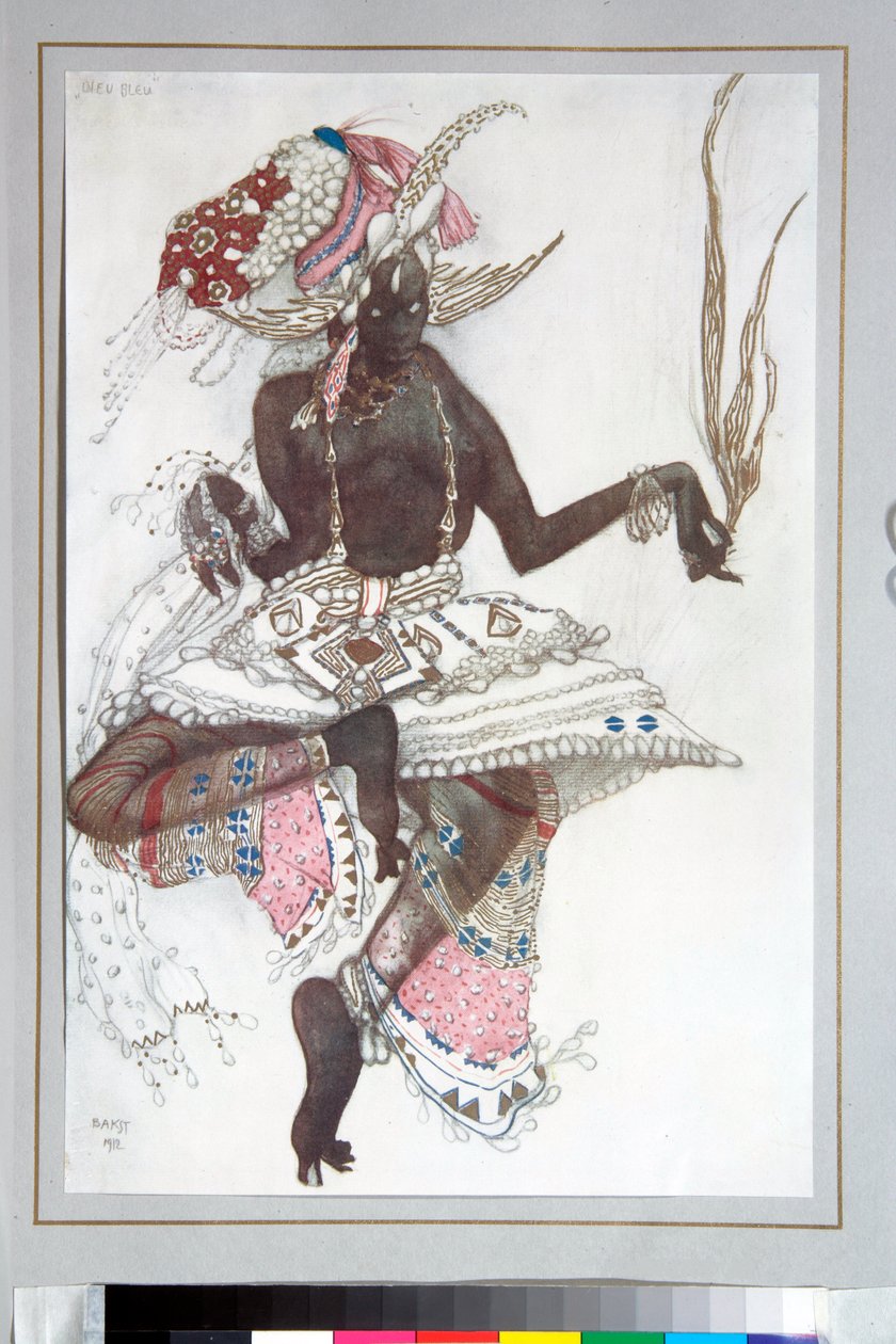 Balletti russi - Costume disegnato da Leon Bakst per il balletto "Il dio blu" di Michel Fokine da Leon Bakst