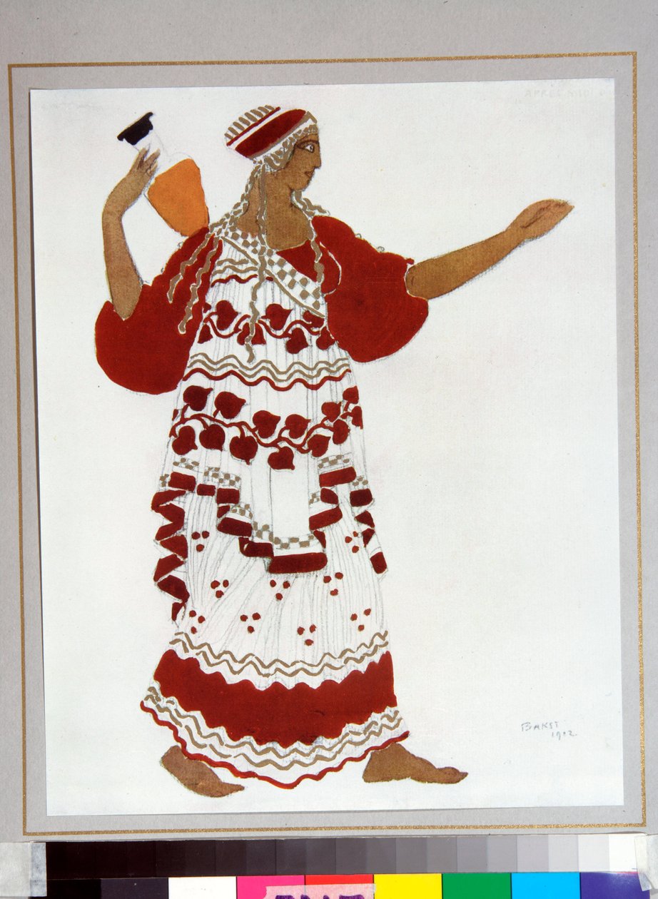 Balletti russi: Ninfa - Costume disegnato da Leon Bakst per il balletto L