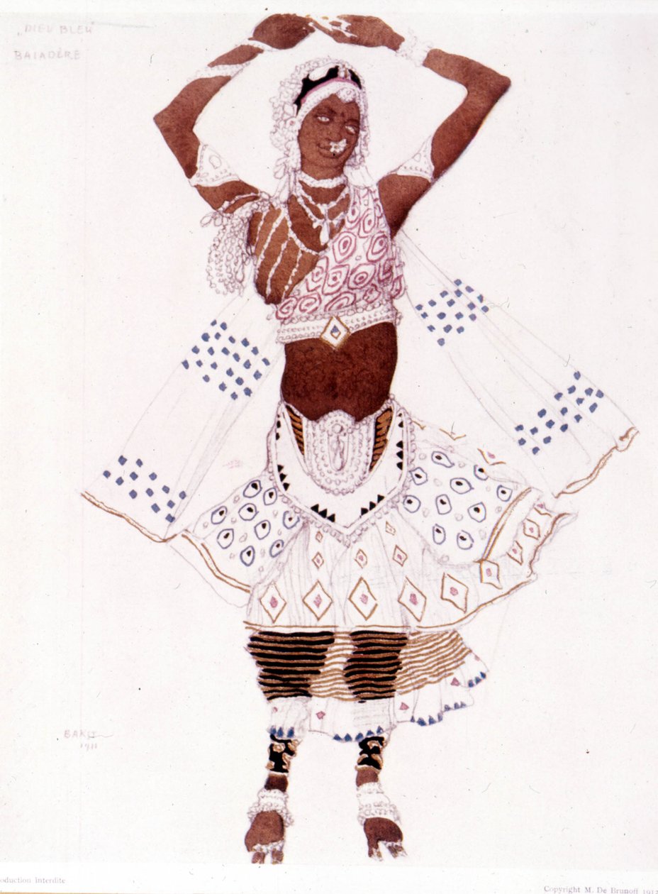 Costume di Bayadre creato da Léon Bakst per Il Dio Blu di Reynaldo Hahn (1875 - 1947) da Leon Bakst