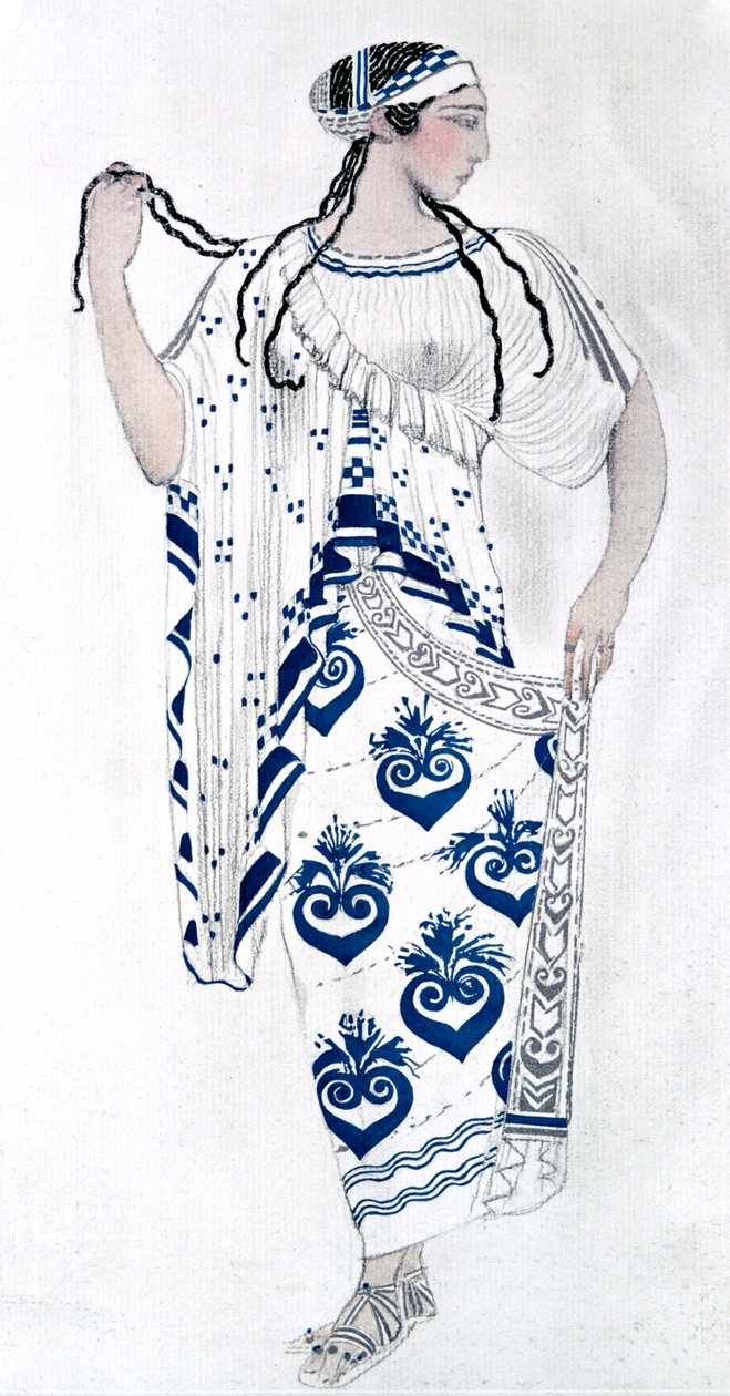 Costume per Ida Rubinstein come Elena nel balletto Elena di Sparta da Leon Bakst