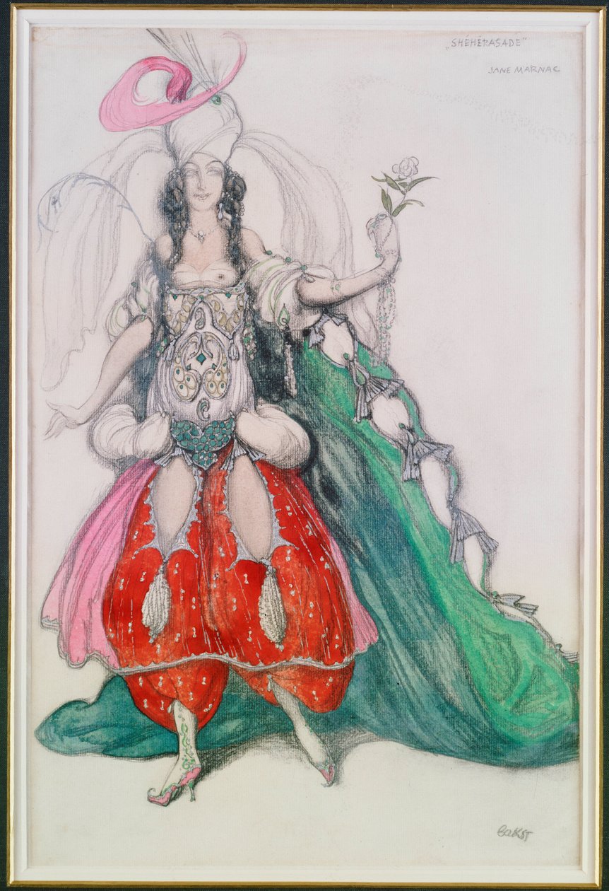 Costume per Jane Marnac come Zobeide da "Scheherazade" da Leon Bakst