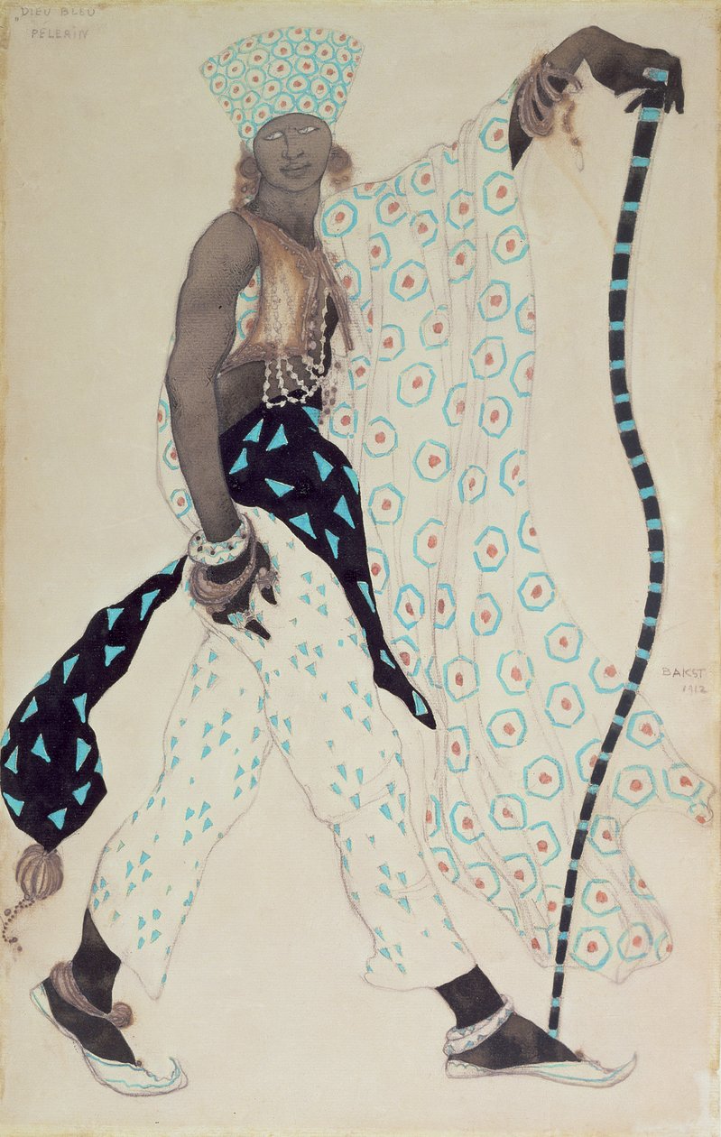 Costume design per `Le Pelerin: Blue God, 1912 da Leon Bakst