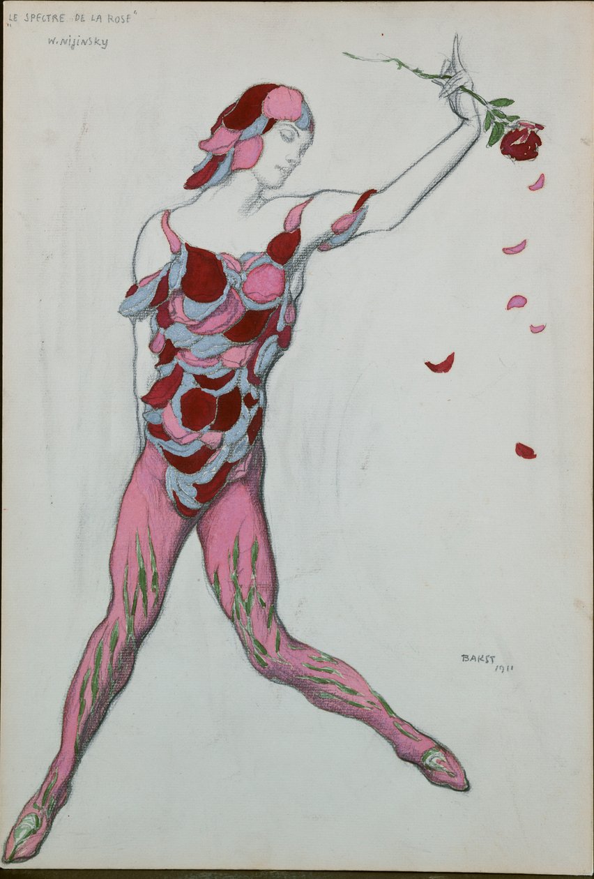 Costume per Nijinsky da "Le Spectre de la Rose", 1911 da Leon Bakst