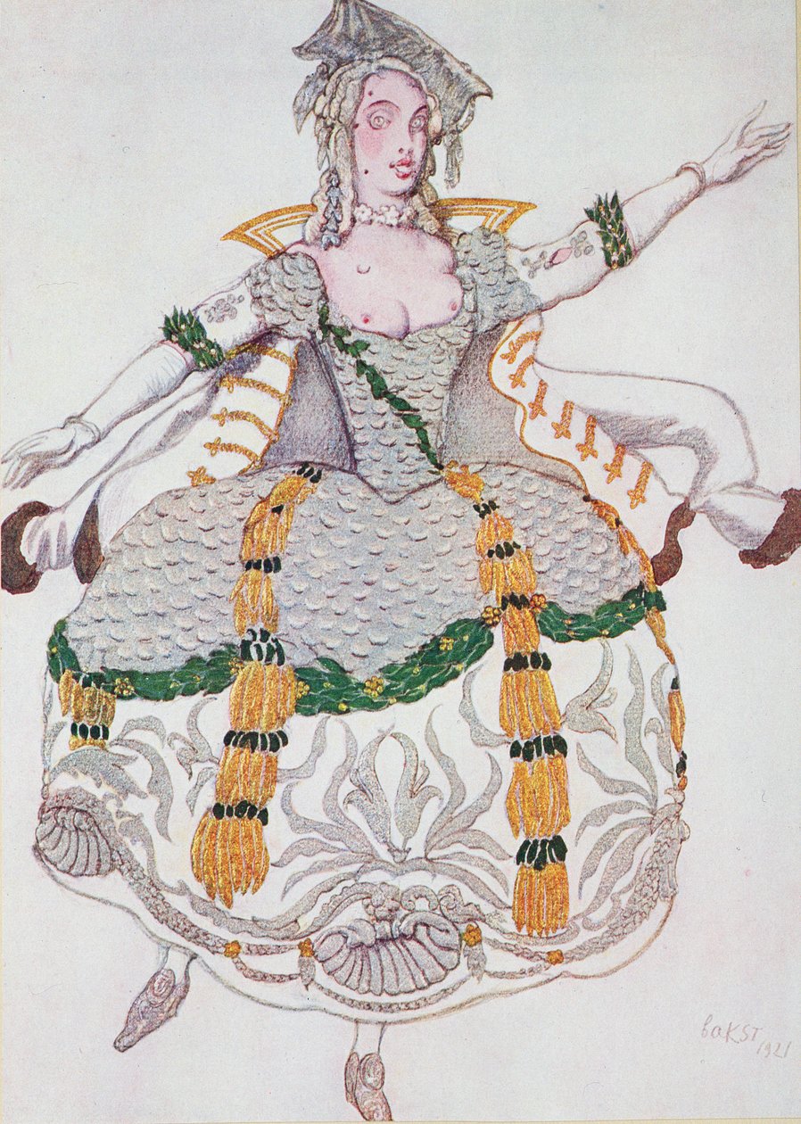 Costume per una Mazurka (Signora), da La Bella Addormentata da Leon Bakst