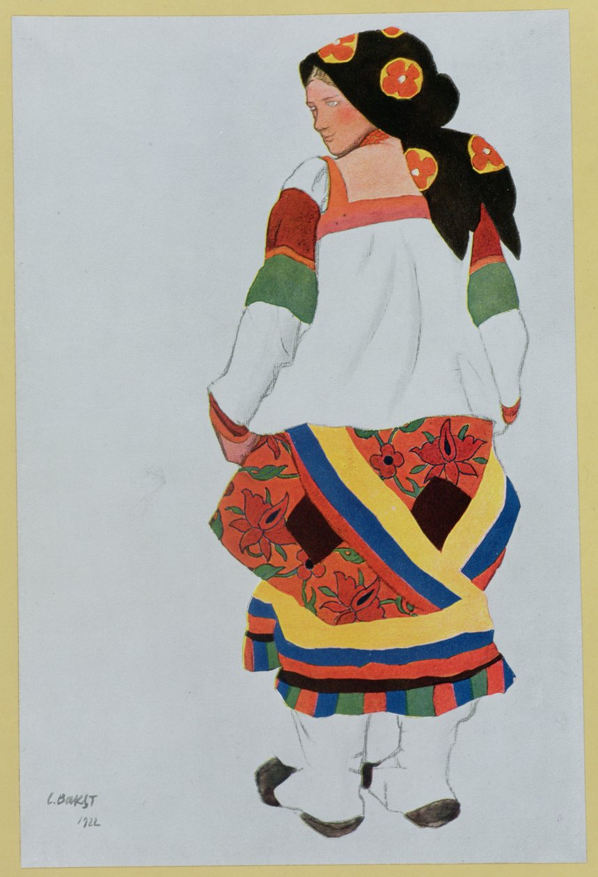 Costume per una ragazza contadina da Leon Bakst