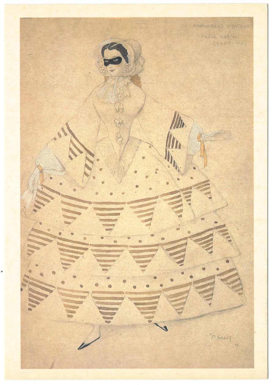 Costume per il balletto Carnaval di R. Schumann da Leon Bakst