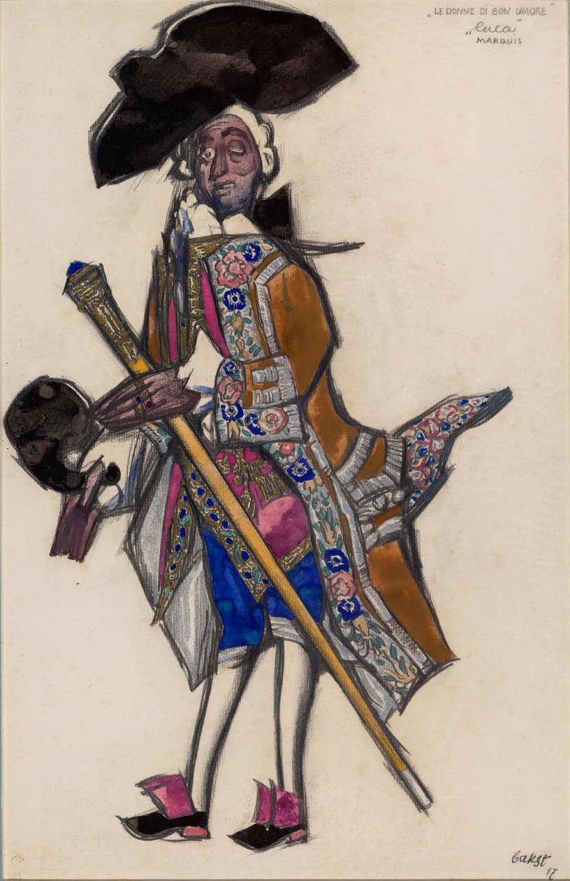 Costume per il balletto Les femmes de bonne humeur da Leon Bakst