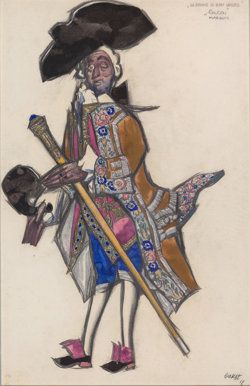 Bozzetto per il balletto Le Signore Allegre di Scarlatti da Leon Bakst