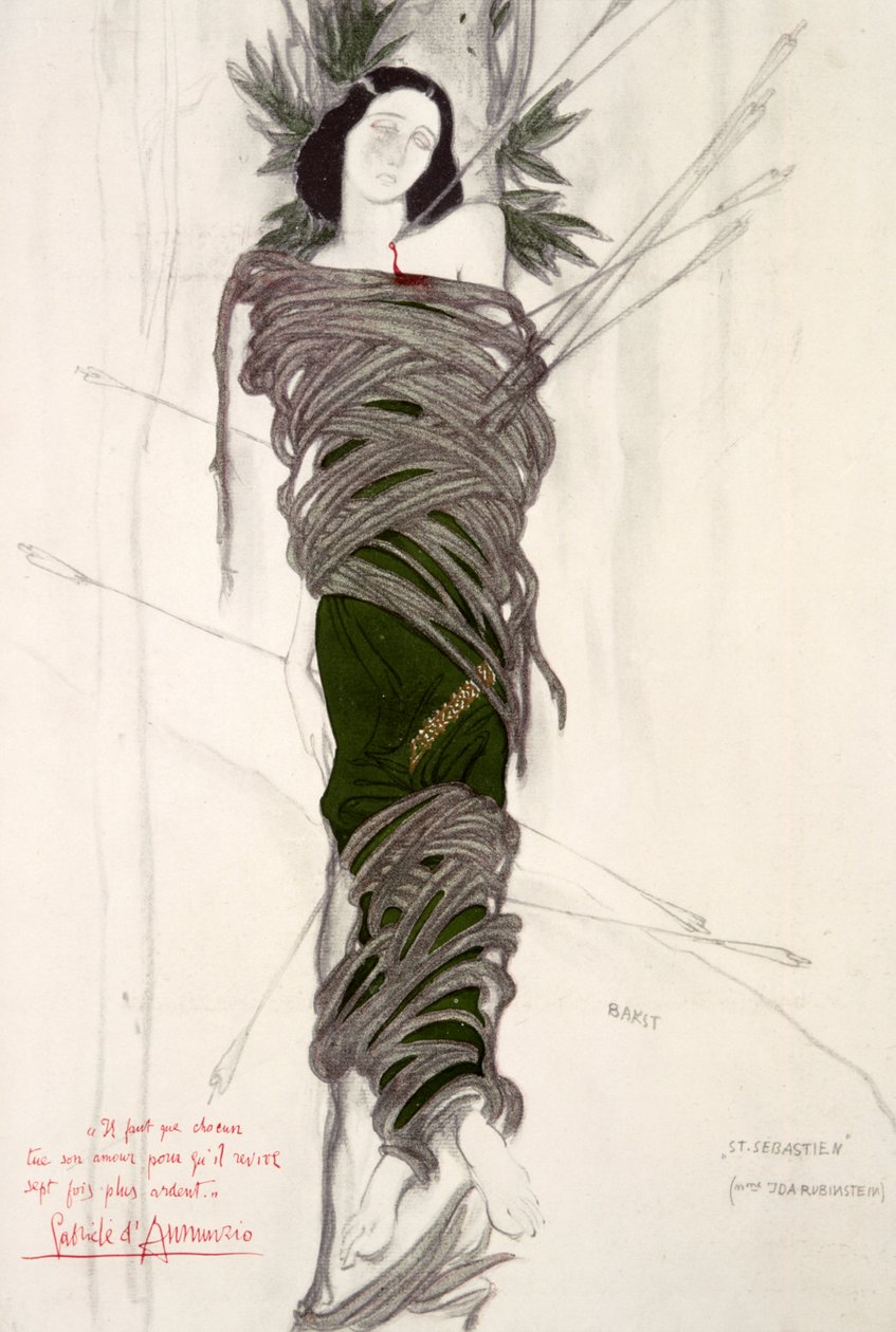 Costume per la ballerina Ida Rubinstein, 1911 da Leon Bakst