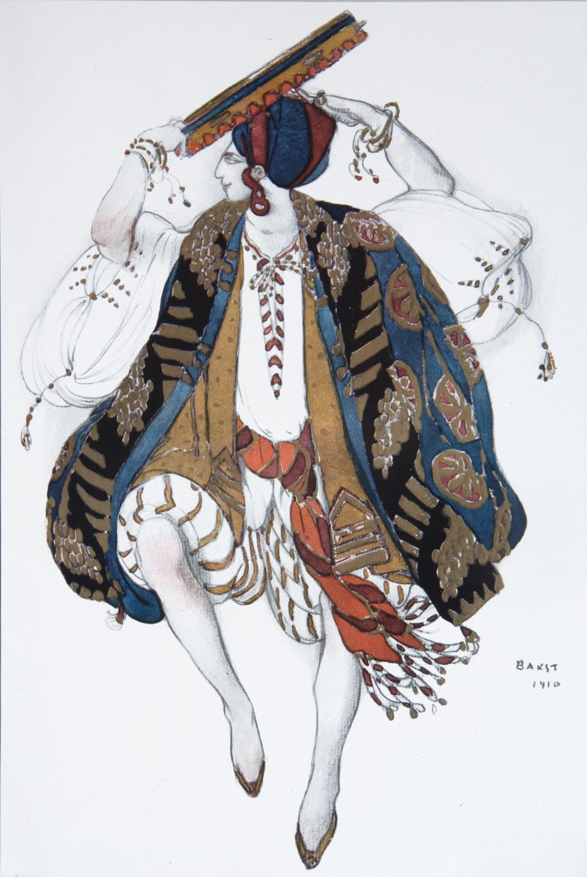 Danza ebraica. Costume per il balletto Cléopatre da Leon Bakst