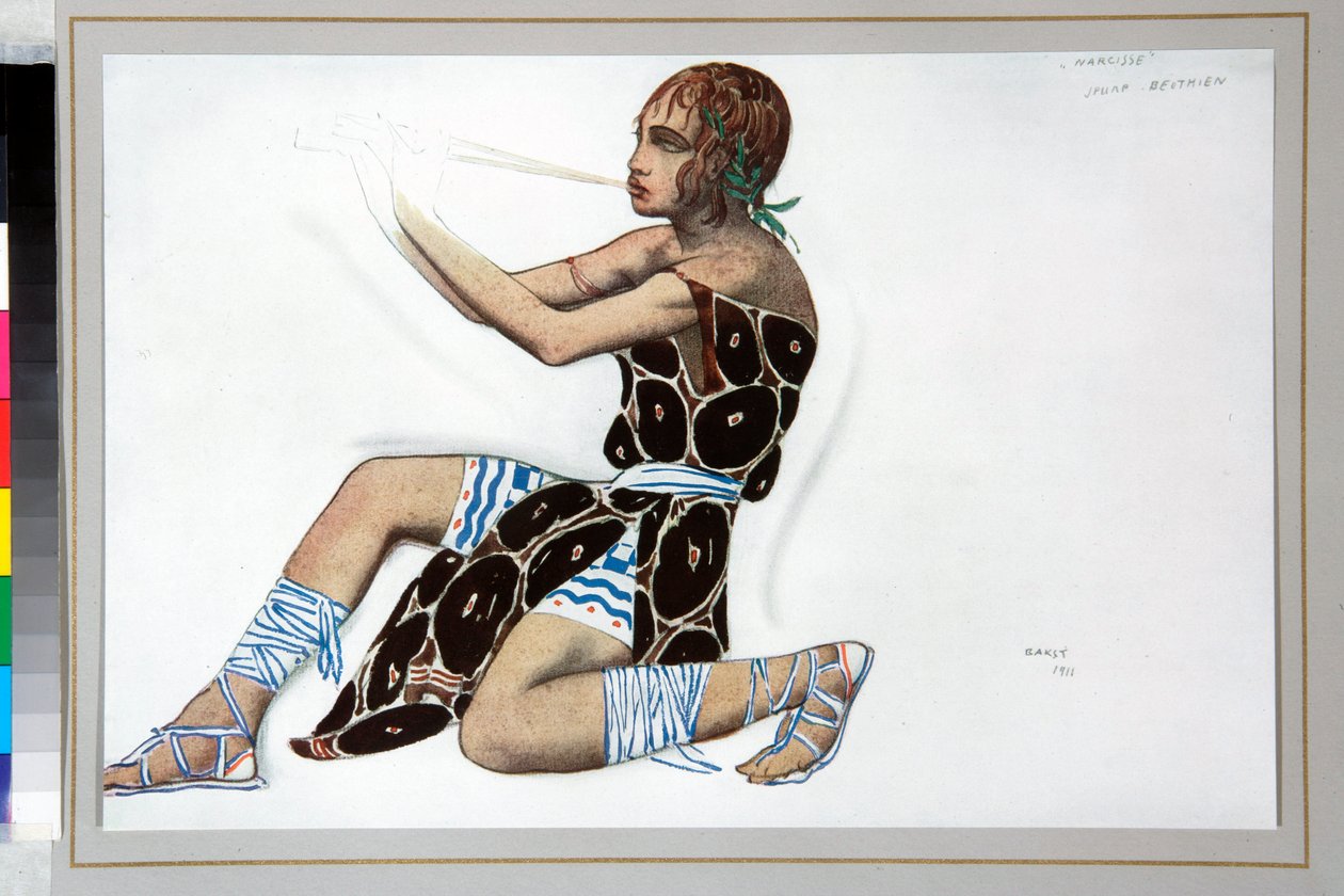 Narciso, costume disegnato da Leon Bakst da Leon Bakst