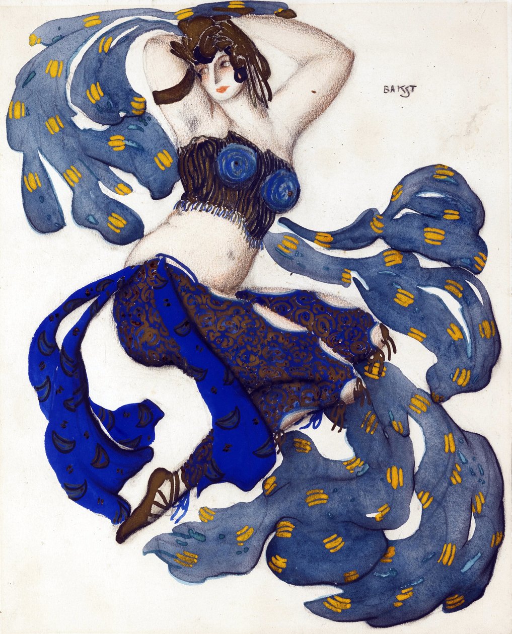Odalisca. Costume per il balletto Sheherazade di N. Rimsky-Korsakov - Bakst, Leon (1866-1924) - 1910 - Collezione privata da Leon Bakst